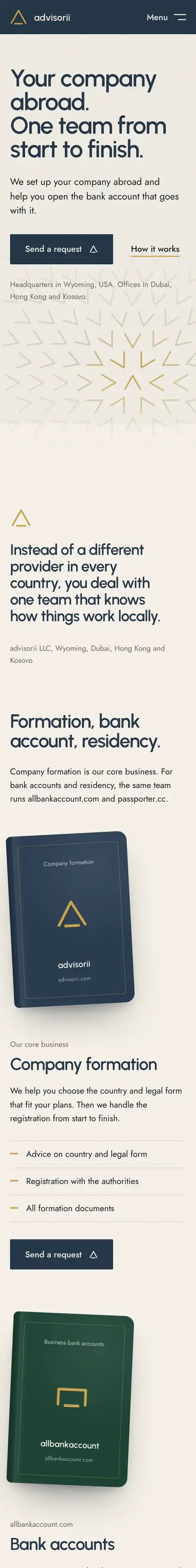 advisorii.com auf dem Handy