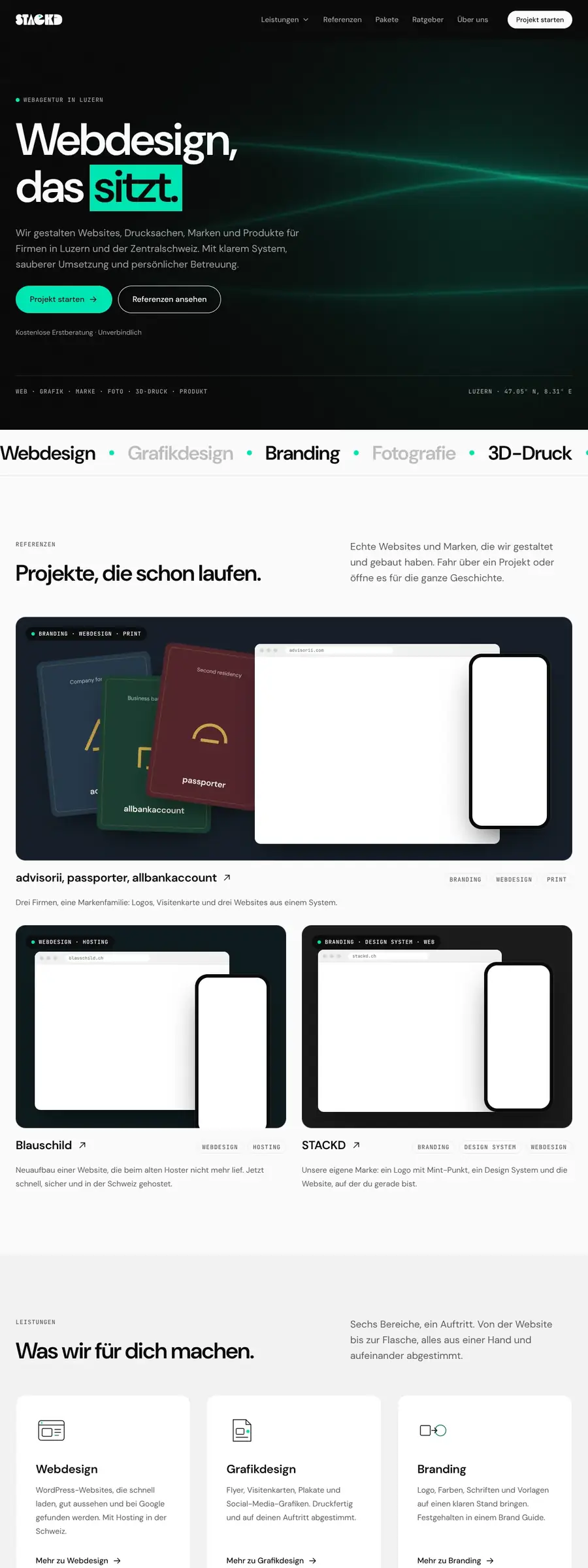 Startseite stackd.ch